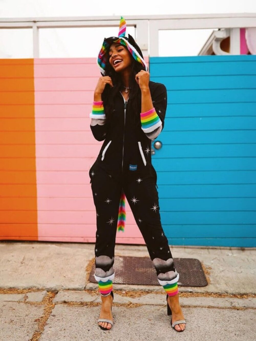 Tipsy Elves Black Unicorn Onesie S Unisex NWT x2